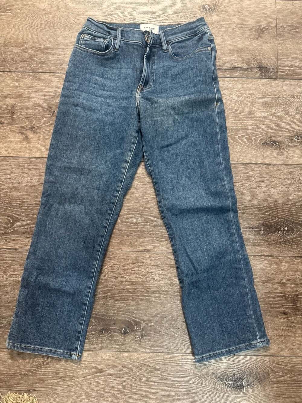 FRAME Le High Straight Blue Denim Jeans Size 27